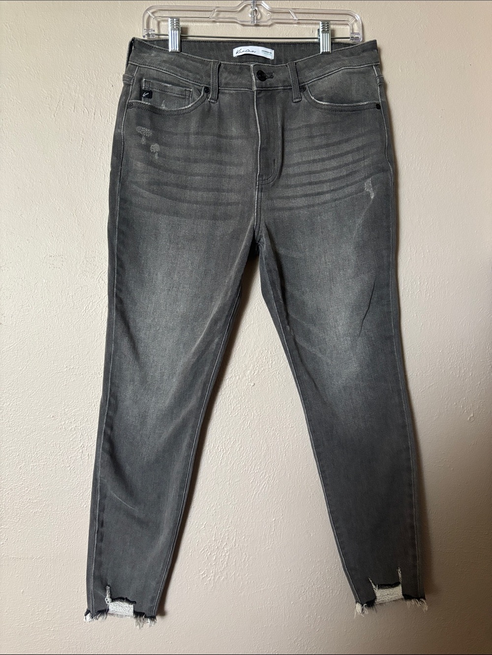 KanCan Faded black/washed gray Distressed Skinny Jeans